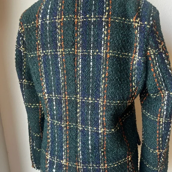 Blank NYC Green and Blue Plaid Blazer - Picture 4 of 6